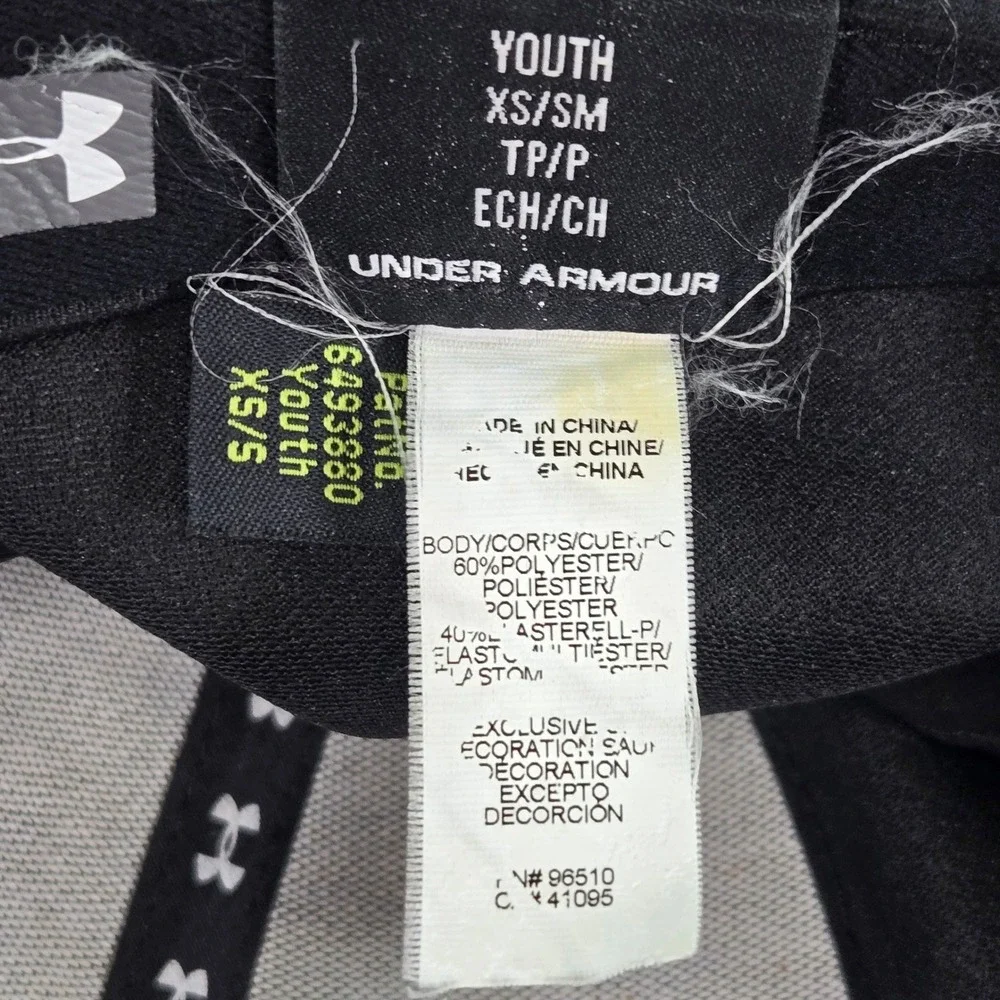 Under Armour Kids XS/S Black HeatGear Blitzing Baseball Cap 1305457